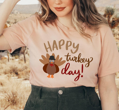 Happy Turkey Day Graphic T-Shirt